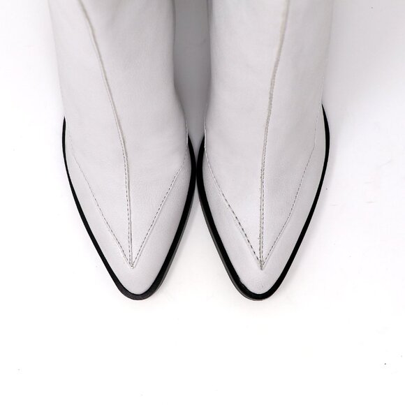 Sylven New York Almasi Apple Leather Boot - White (US 5.5) - Picture 9 of 10